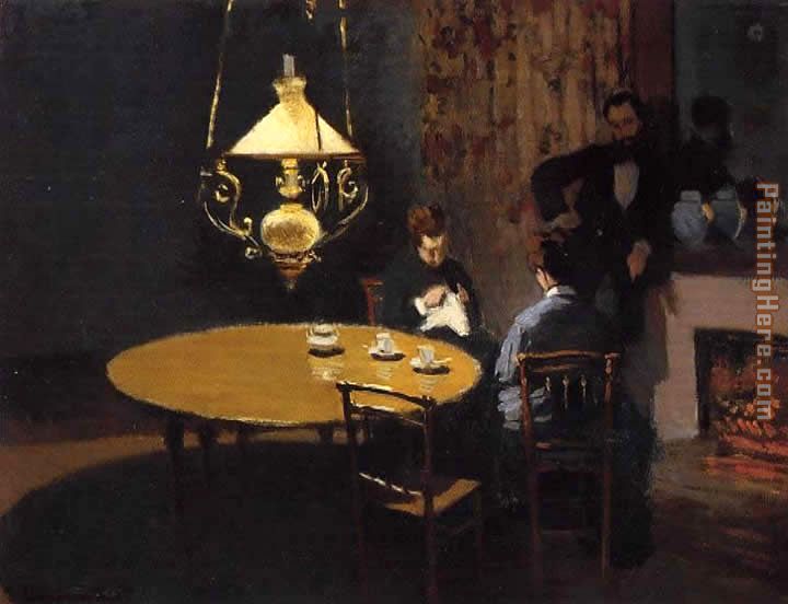 An Interior after Dinner painting - Claude Monet An Interior after Dinner art painting